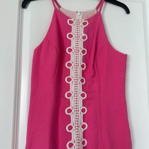 Lilly Pulitzer Hot Pink Tank Top with White Trim